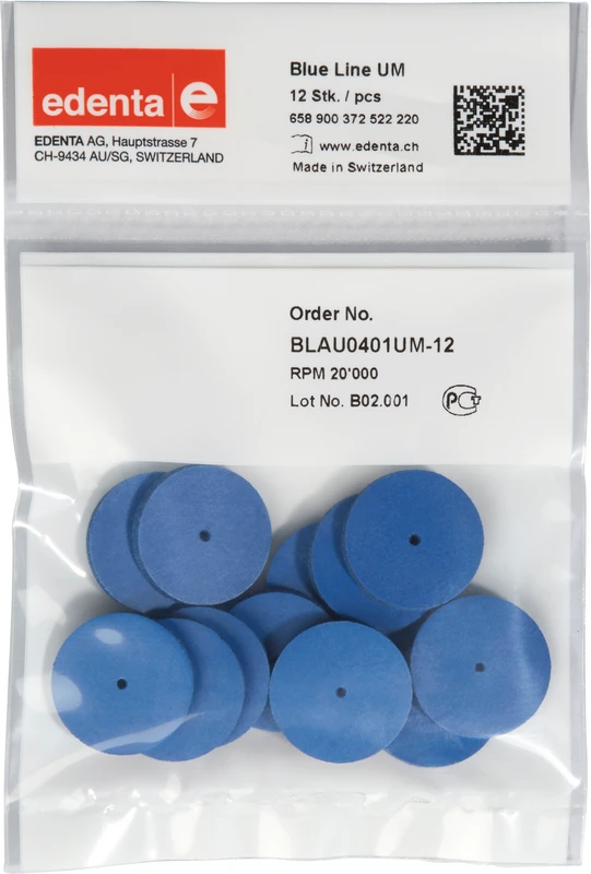 Blue Line  Packung  12 Stück unmontiert, blau, Figur 372, 3 mm, ISO 220
