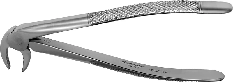 Zahnzangen Unterkiefer  Stück  FX13E, gezackt, untere Prämolaren, beide Seiten