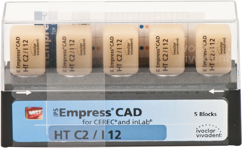 IPS Empress® CAD A-D for CEREC  Packung  5 Stück Gr. I12, C2 HT