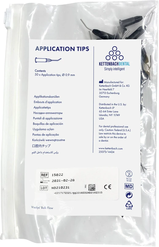 Visalys® Bulk Flow Application Tips   Packung  50 Stück Ø 0,9 mm
