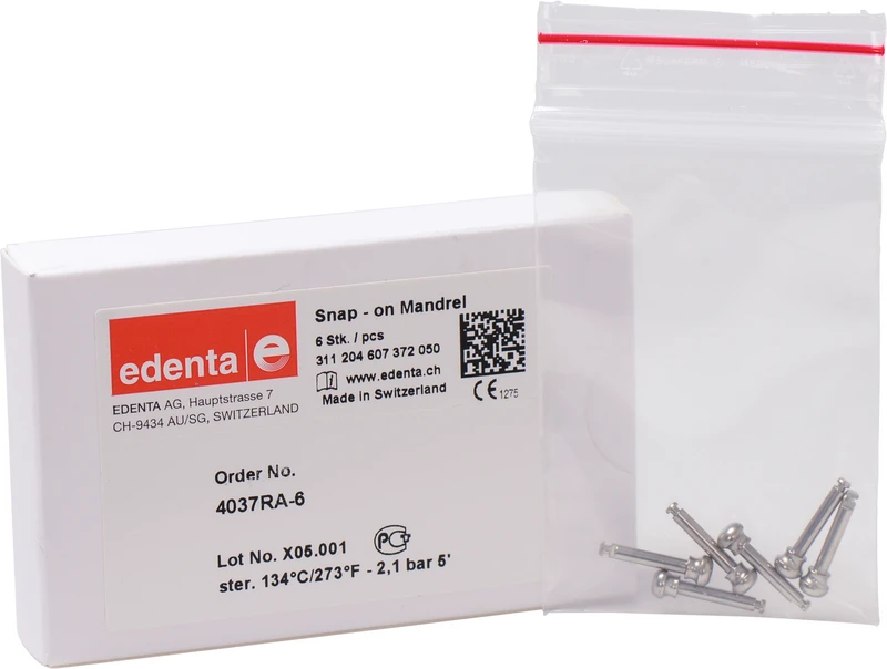 Mandrell Snap-on  Packung  6 Stück RA, 5 mm, ISO 050