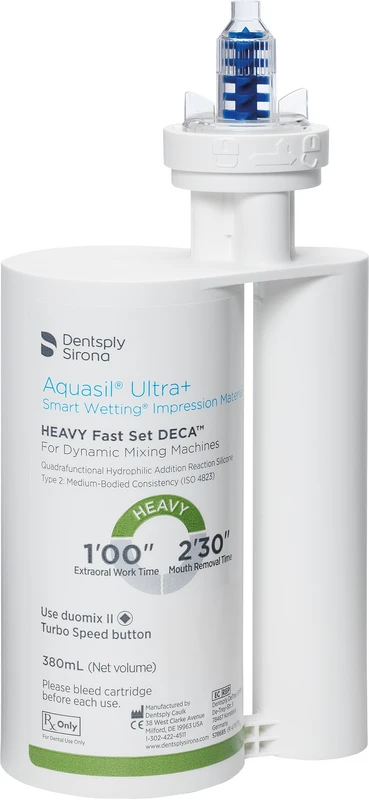 Aquasil® Ultra+  Packung  2 x 380 ml Doppelkartusche DECA Heavy Fast Set, 20 Mischkanülen