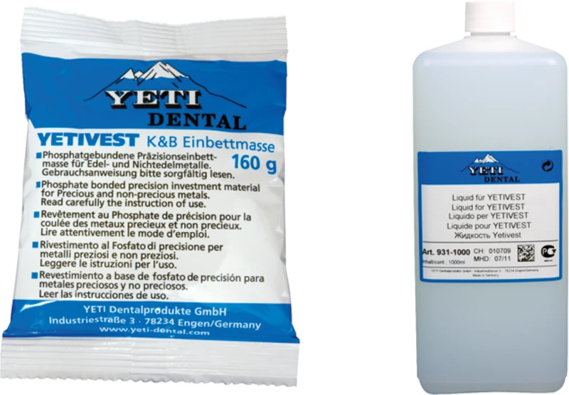 YETIVEST  Set  25 x 160 g Puder, 1 l Liquid