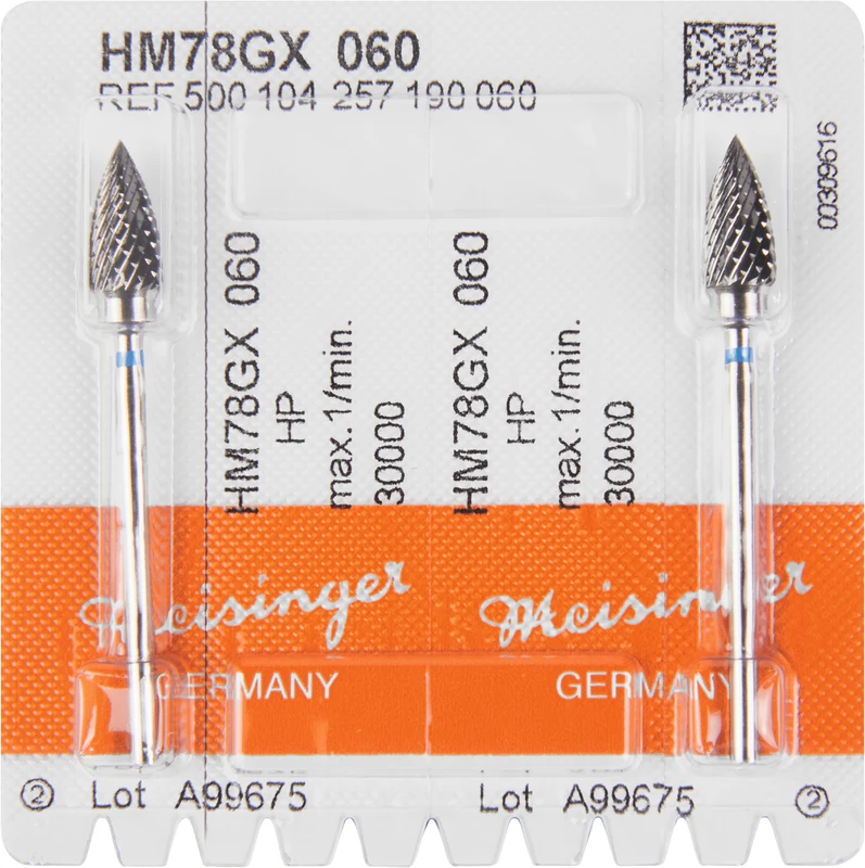 HM-Fräser GX  Packung  2 Stück kreuzverzahnt, blau standard, HP, Figur 257, 12,7 mm, ISO 060