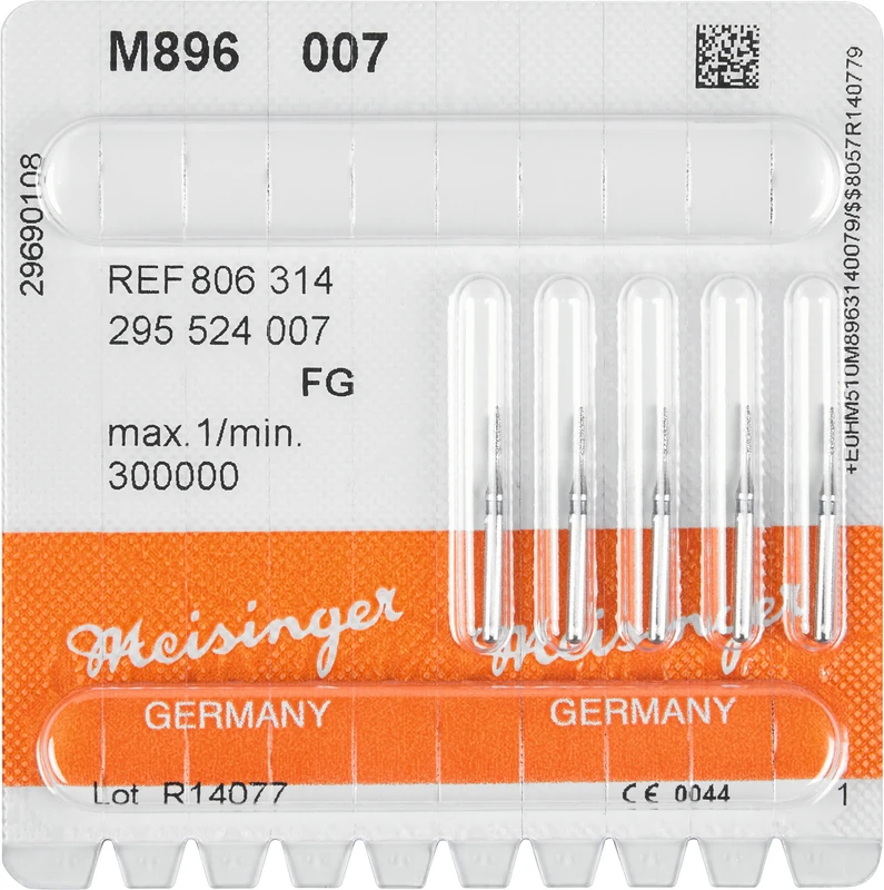 Mikro-Diamant M896  Packung  5 Stück blau mittel, FG, Figur 295, 3,6 mm, ISO 007