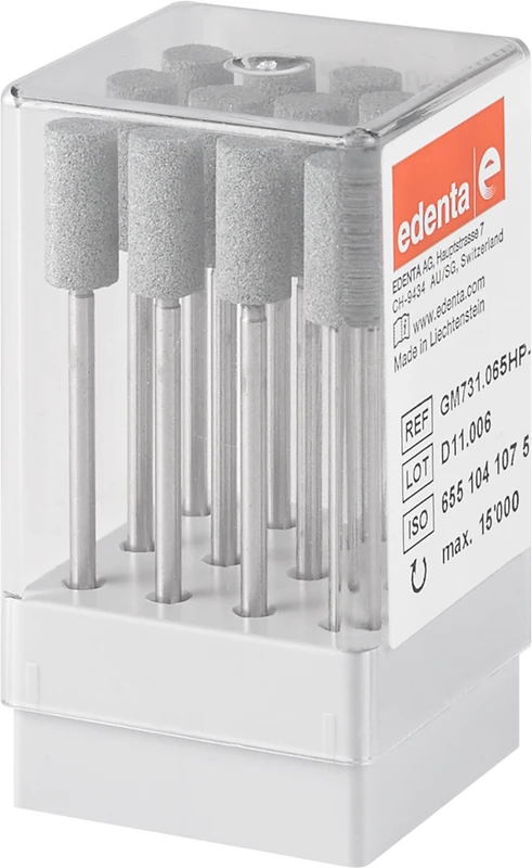 Keramische Schleifer G  Packung  12 Stück grün mittel, HP, Figur 107, 13 mm, ISO 065