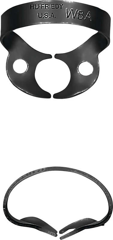 Kofferdam-Klammer Black Line  Stück  Figur W8A, für Molar