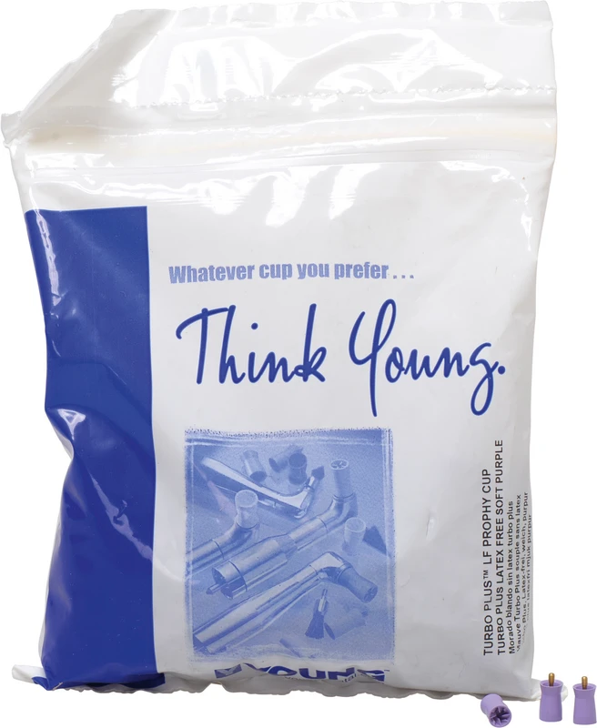 Young Prophylaxekelch Turbo Plus  Packung  720 Stück lila, lang, weich, Screw-Type