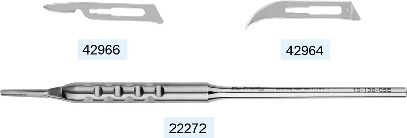 Skalpellgriff \ Skalpellklingen   Packung  100 Skalpellklingen Figur 12D