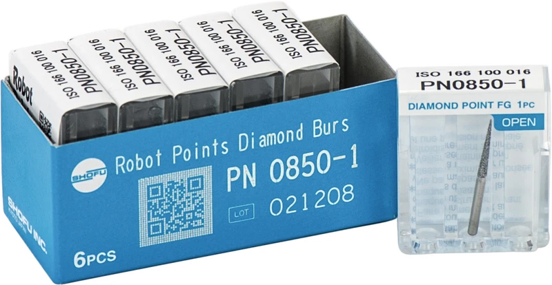 Robot Points FG  Packung  6 Stück FG, Figur Konus Spitze Nadelförmig, 10 mm, ISO 016