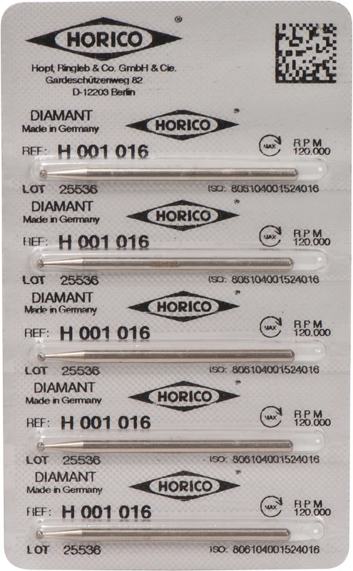 Diamantschleifer H 001  Packung  5 Stück HP, Figur 001, ISO 016