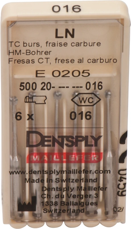 LN Long Neck Bohrer  Packung  6 Stück ISO 016