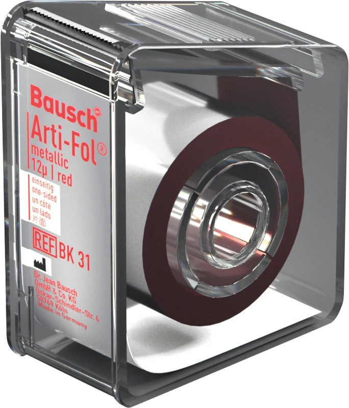 Arti-Fol® metallic 12 µ  Spender  20 m rot, 22 mm, einseitig, BK 31