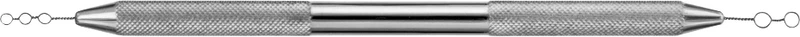 Paradontometer nach Hauer  Stück  135 mm, Rundgriff, doppelendig (Skalierung 2-1-2-1-2 mm, 3-2-3 mm)