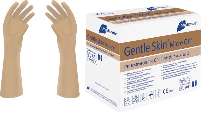 Gentle® Skin Micro OP®  Packung  50 Paar puderfrei, braun, Größe 6,5