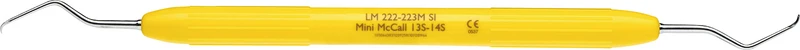 LM Universalkürette McCall Mini   Stück  Figur 13S\14S, gelb, LM-ErgoNorm Griff