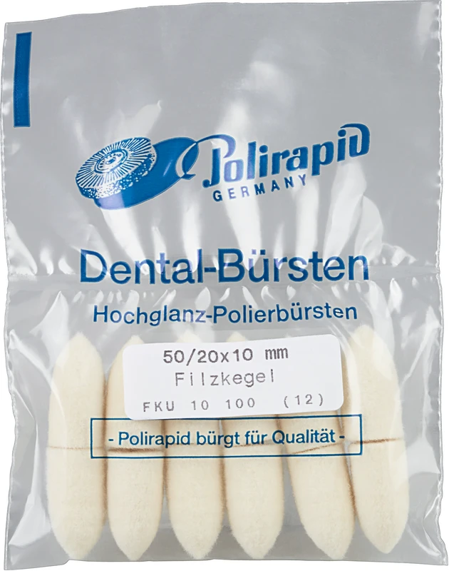 Filzkegel  Packung  12 Stück unmontiert, Filz, Figur Kegel, Ø 10 mm, L: 20 mm