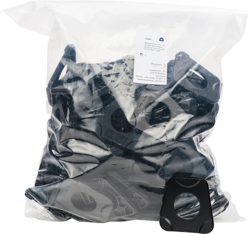System Splitex¹ Montageplatten  Packung  100 Stück schwarz