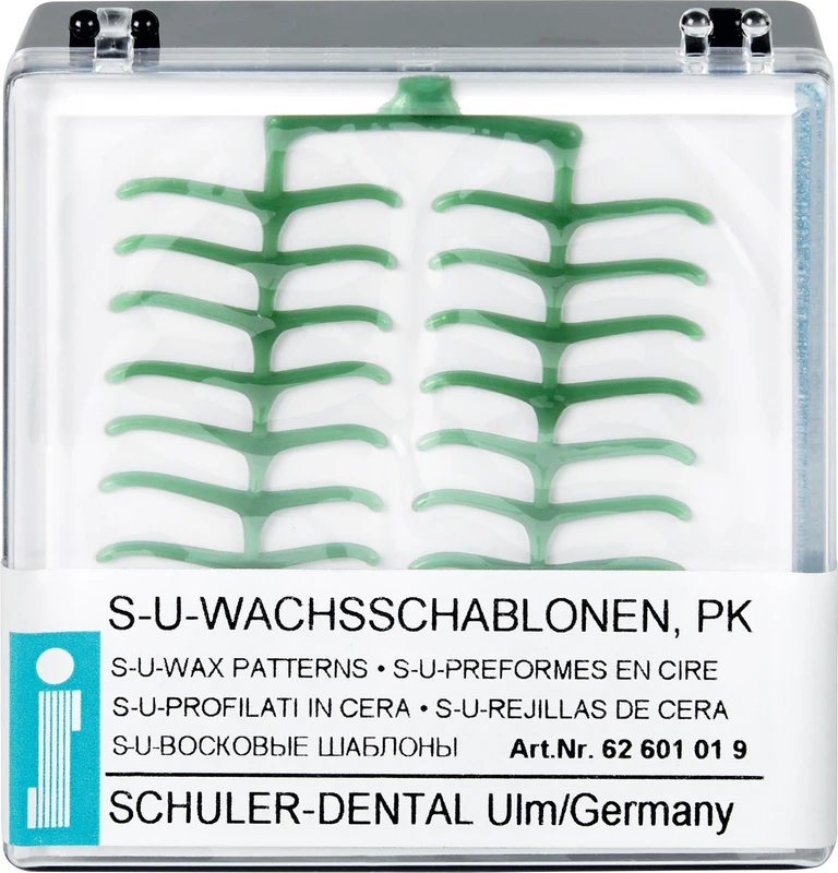 S-U-WACHSSCHABLONEN  Packung  10 Stück Prämolarenklammer