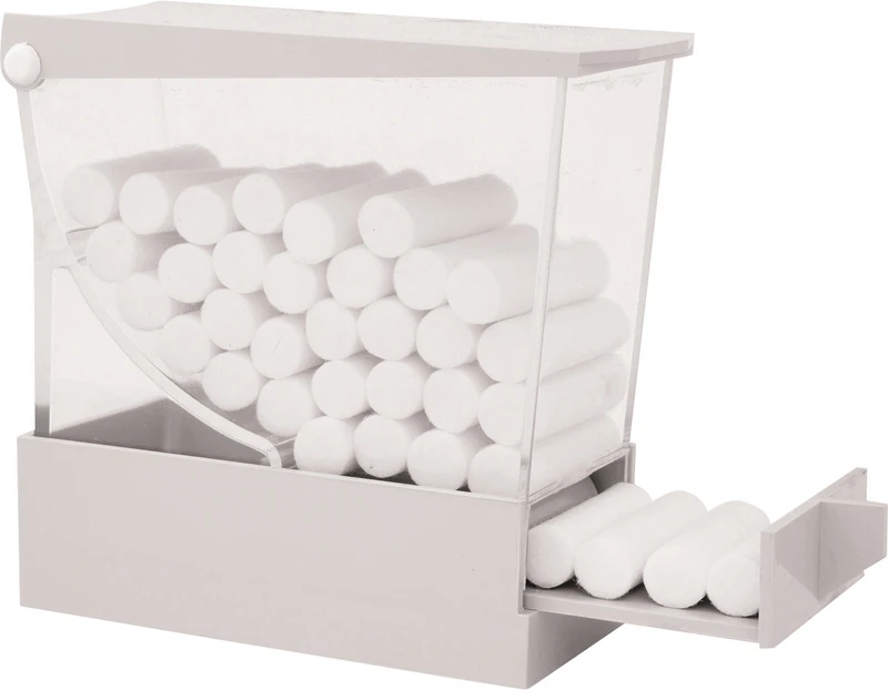 Watterollenspender  Stück  weiß, 10,6 cm x 5,2 cm x 10,2 cm