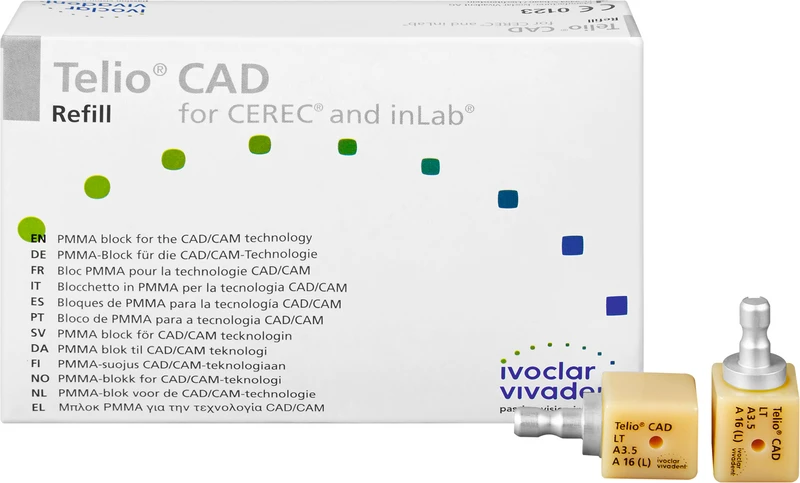 Telio® CAD A16 for CEREC\inLab  Packung  3 Stück Gr. A16 L, A3,5 LT