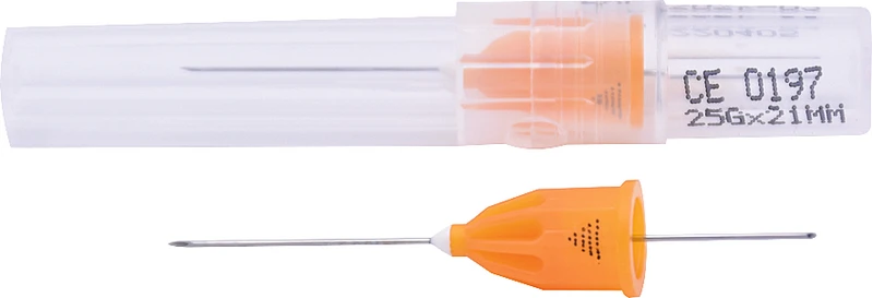 MIRAJECT® Injektionskanülen  Packung  100 Stück orange, Ø 0,5 mm, G25 17\23 kurz