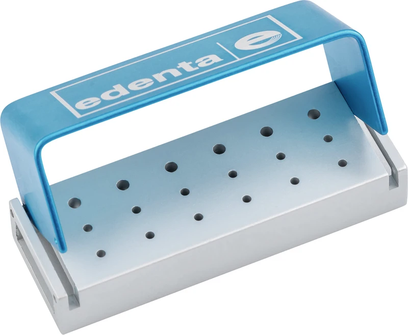 Bohrerständer Aluminium   Stück  für 12 FG Instrumente, 73 x 25 x 30 mm