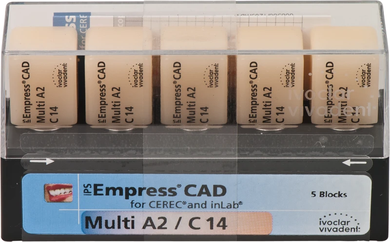 IPS Empress® CAD Multi for CEREC  Packung  5 Stück Gr. C14, A2