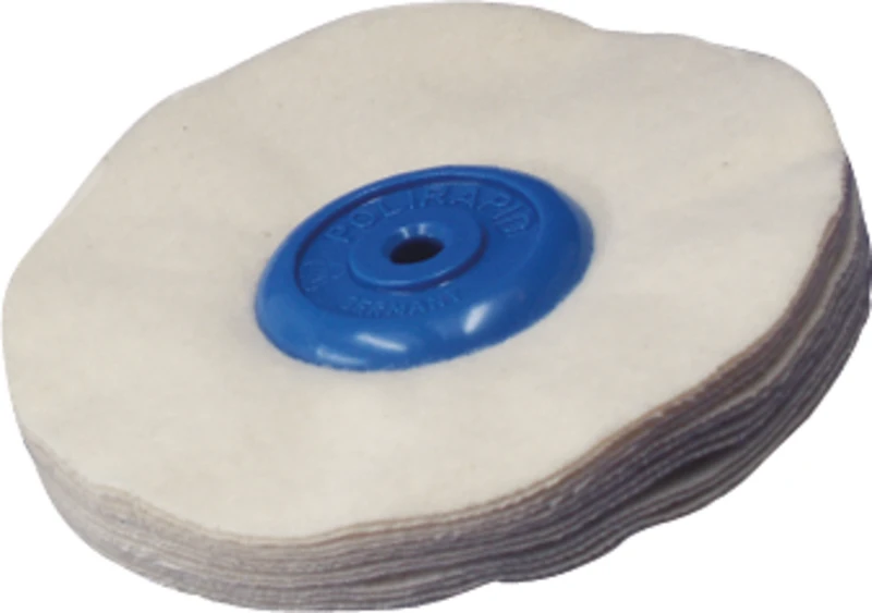 Flanellschwabbel  Stück  mit Kunststoffkern, Ø 100 mm, S: 12 mm