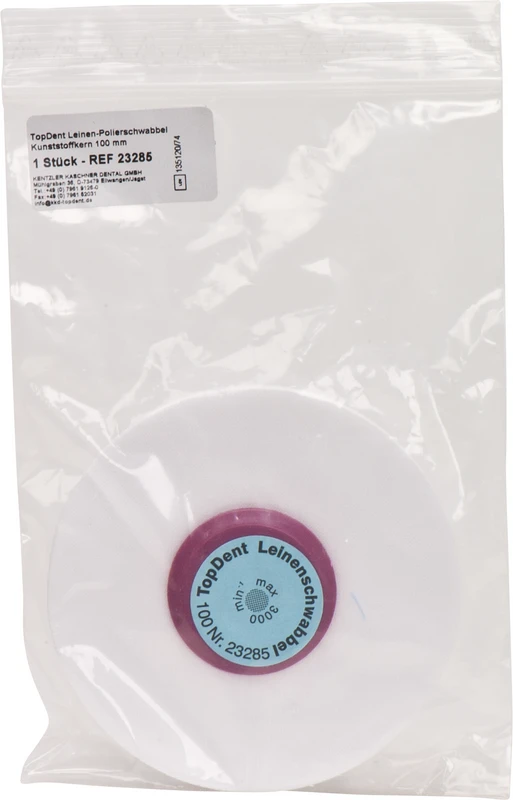 TOPDENT Leinenpolierschwabbel  Stück  Kern: Ø 40 mm, Außen: Ø 100 mm