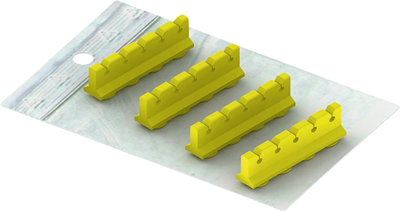 Galaxy Silicone Refill  Set  Silikoneinsätze für Kassette 18 x 7, gelb