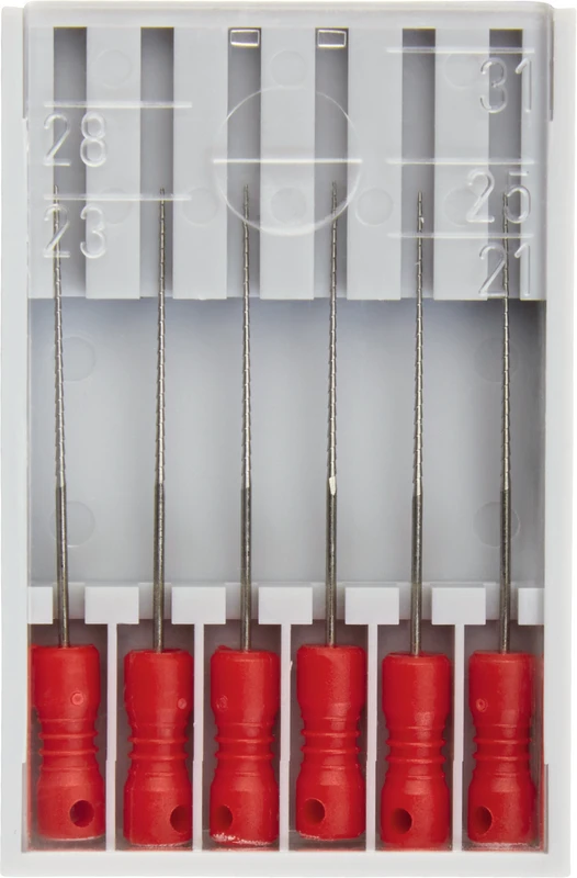 Hedströmfeilen 174  Packung  6 Stück rot, 25 mm ISO 025