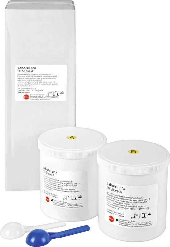 Laborsil pro 90  Packung  1,9 kg Dosen Komponente A, 1,9 kg Komponente B