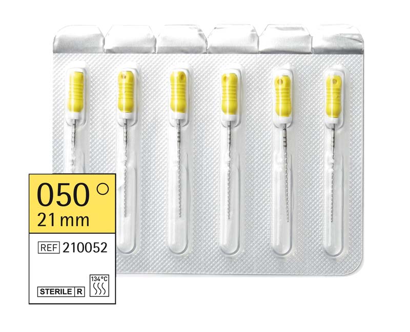 Omni Hedstroemfeilen steril  Packung  6 Stück steril, 21 mm, ISO 050