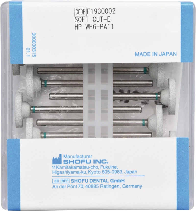 SOFTCUT-E  Packung  12 Stück WH6, HP, PA grüner Ring, ISO 120