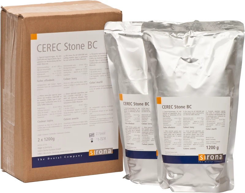 CEREC Stone BC  Packung  2 x 1,2 kg Beutel