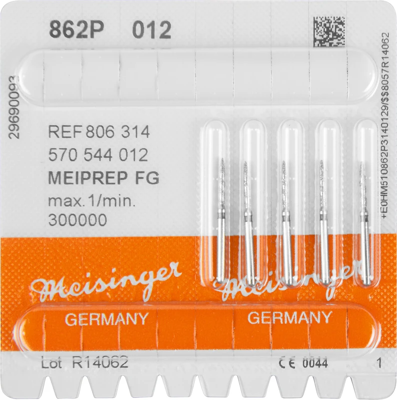 MEIPREP Diamanten  Packung  5 Stück FG, Figur 570 (862P), ISO 012