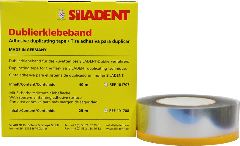Dublierklebeband  Spenderbox  25 m Klebeband mit dickerem Klebestreifen