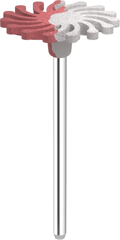 Omnipol für Zirkon\Keramik  Stück  Polierer rot\weiß medium, HP, Spirale, Ø 20,3 x 1,2 mm