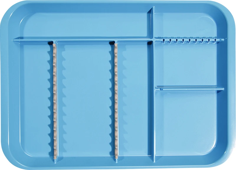 B-Lok Tray  Stück  Tray 34 x 24,5 x 2,2 cm, mit Einteilung neonblau