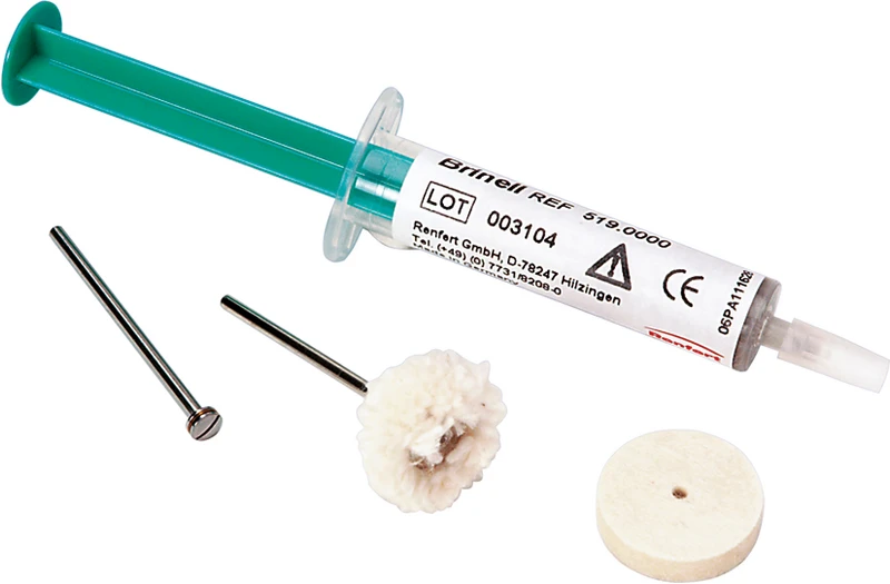 Brinell L  Packung  5 ml Paste, 1 Baumwollschwabbel, 1 Filzrad, 1 Mandrell