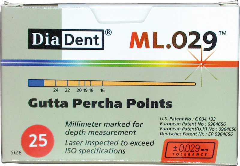 DiaDent® ML.029 Gutta Percha Points  Packung  120 Stück ISO 025