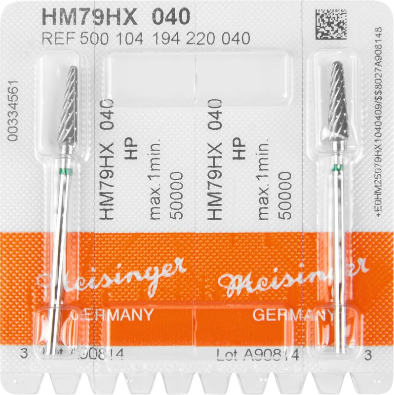 HM-Fräser HX  Packung  2 Stück kreuzverzahnt, grün grob, HP, Figur 194, 14,2 mm, ISO 040
