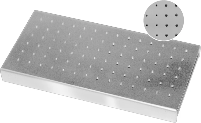 Bohrerständer  Stück  für 84 Bohrer (42 Bohrer FG FG Ø 1,6 mm, 42 Bohrer RA RA Ø 2,4 mm) 150 x 75 x 14 mm