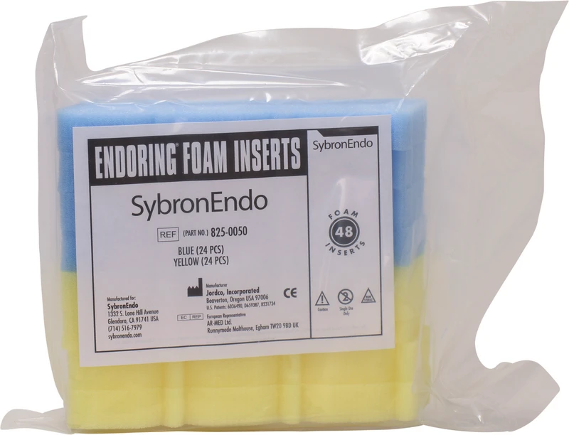 Endo-Datei-Organizer  Packung  48 Schaumeinsätze (gelb, blau)