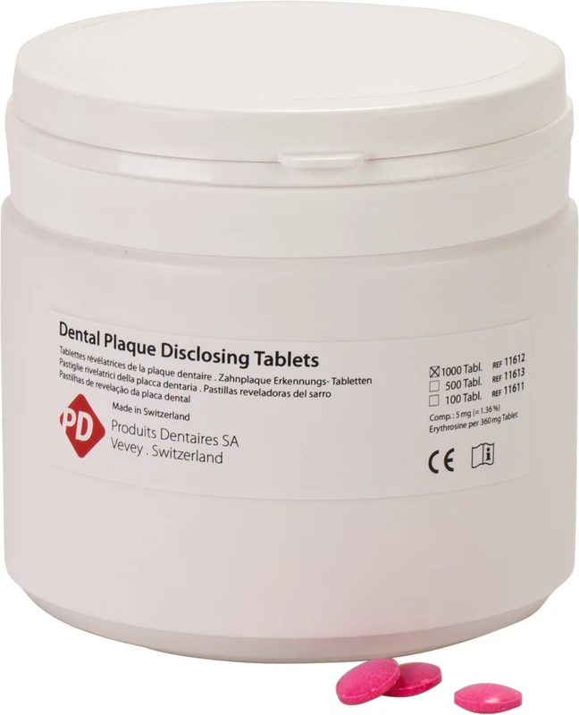 Zahnbelagerkennungstabletten  Packung  1.000 Stück