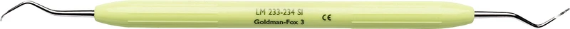LM Universalkürette Goldman-Fox 3   Stück  Figur 3, für Prämolaren\Molaren, hellgrün, LM-ErgoNorm Griff