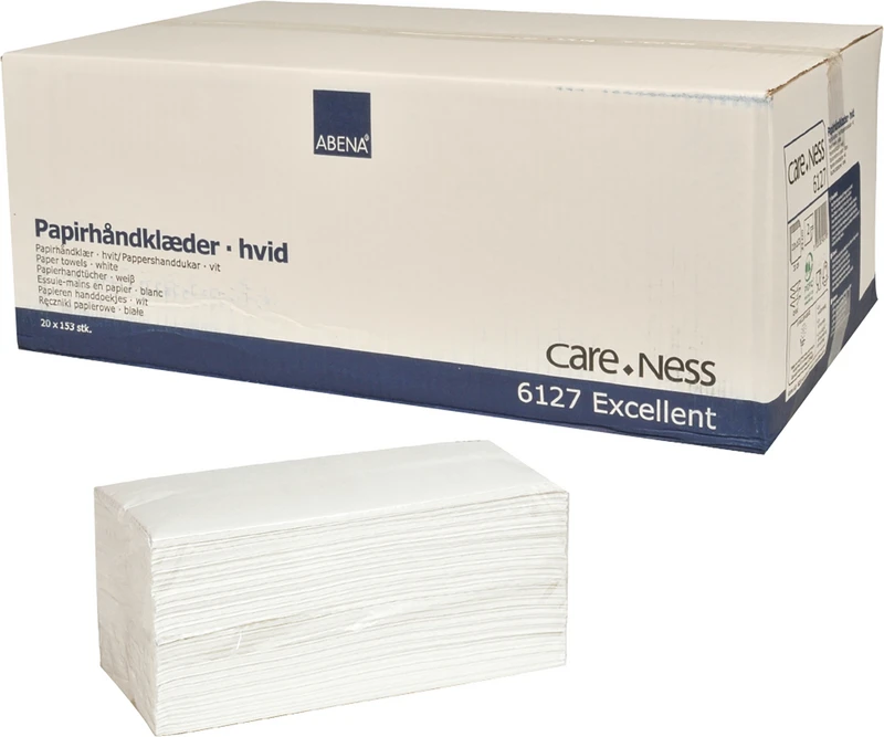 Papierhandtücher  Packung  3.060 Stück weiß, 2-lagig, 23 x 31 cm