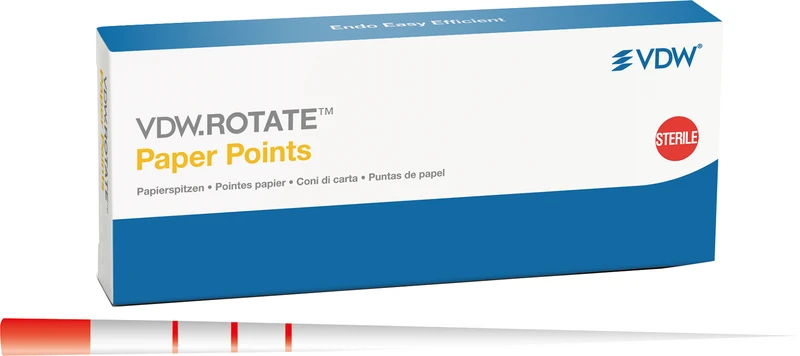 VDW.ROTATE Paper Points  Packung  180 Stück Taper.06 ISO 025