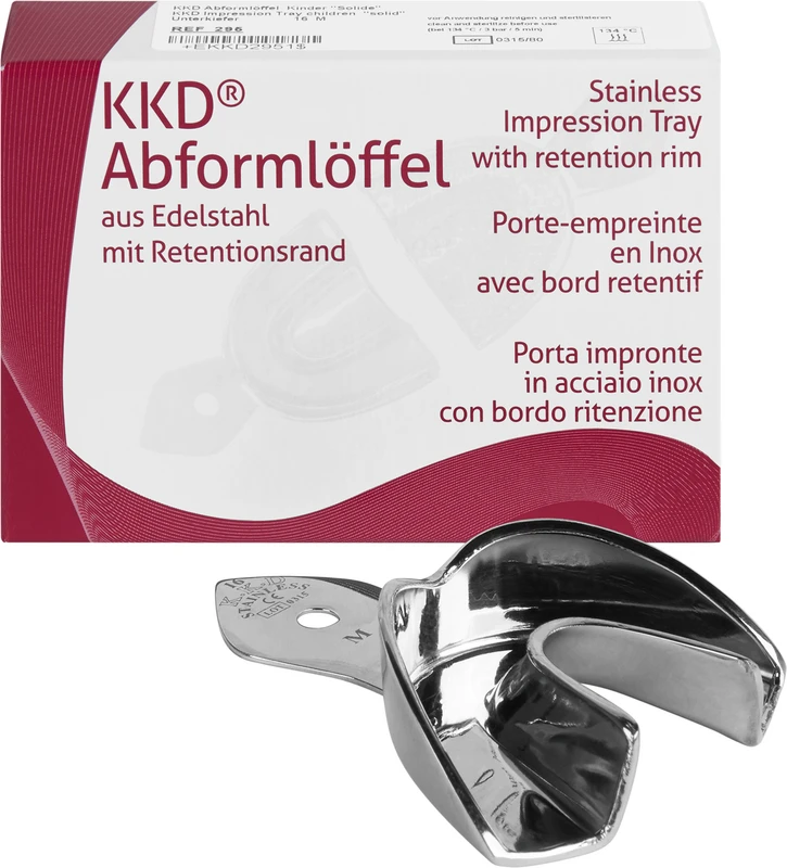KKD® Abformlöffel Kieferorthopädie  Stück  UK-16, M, voll